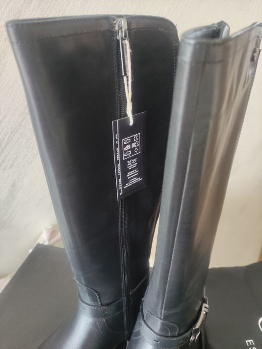 Нови ботуши естествена кожа, 37 номер, 24 см.