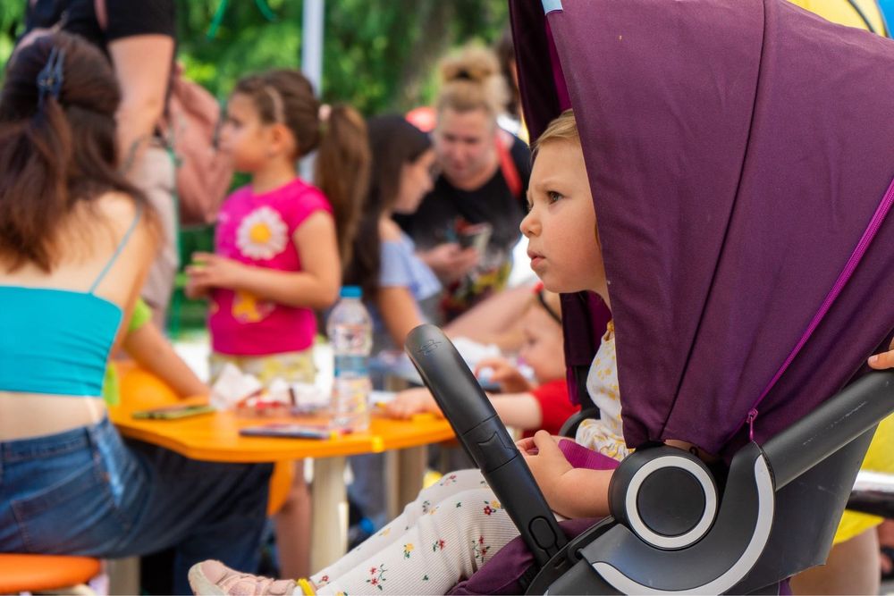 Детска количка GB maris 2в1 цвят лилаво