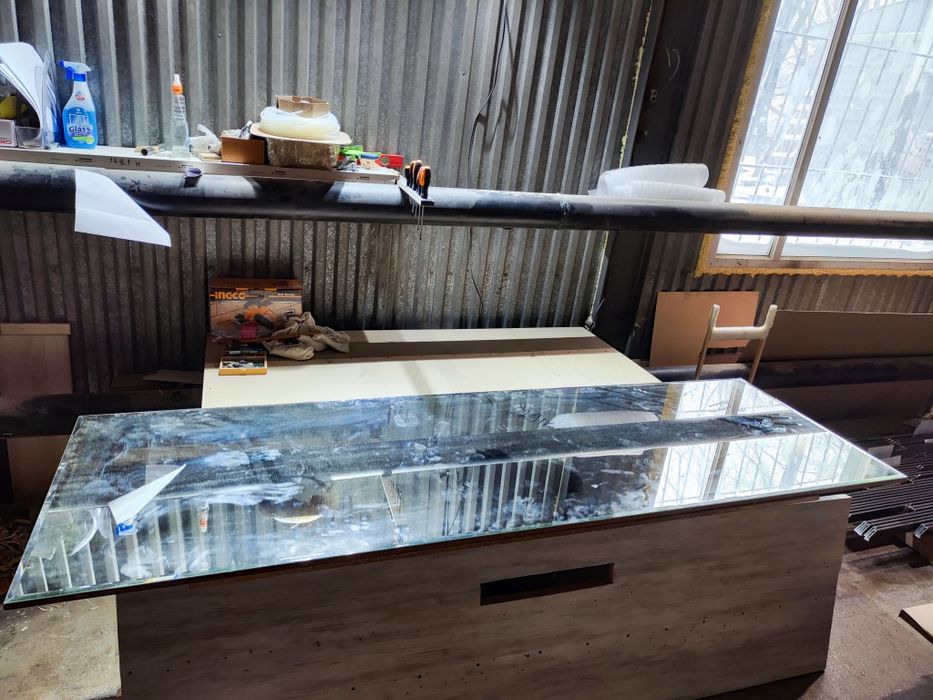 Зеркало с фацетом 256х80см