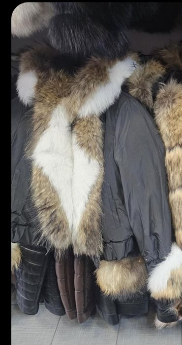 Дамско елегантно яке с естествен косъм