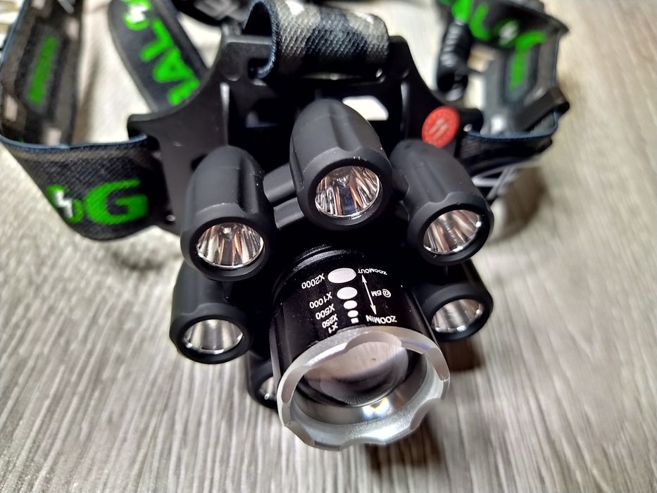 Lanterna Frontala  8 Led-uri cu acumulatori inclusi, Camping, Pescuit