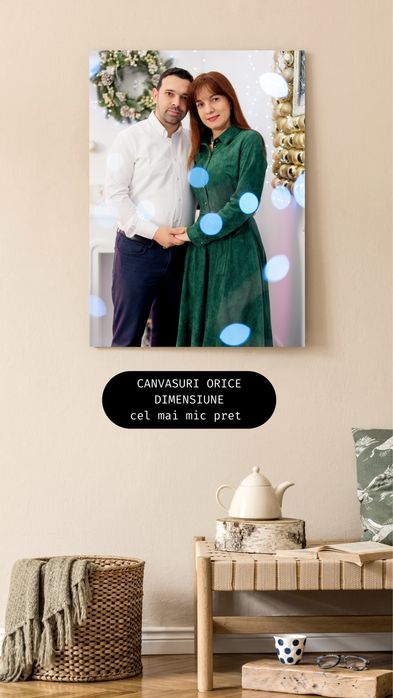 Canvasuri personalizate cu sasiu lemn