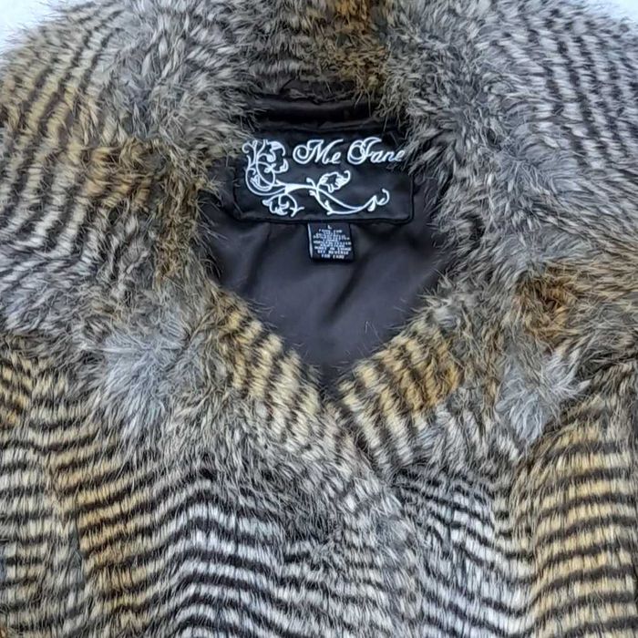 Haină blană ecologică, fir lung, 3/4, L, fabricată in Marea Britanie