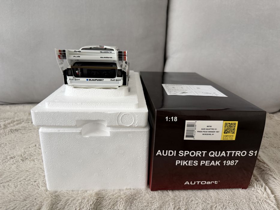 Macheta Audi Quattro Sport S1 - Pikes Peak, AUTOArt, 1/18