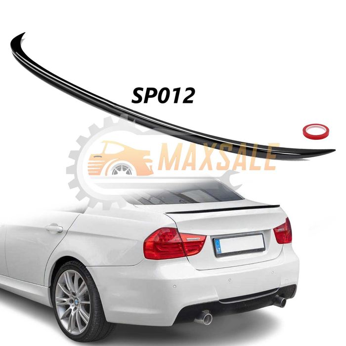Спойлер за BMW 3 серия E90 (2005-2011), черен гланц за багажник седан