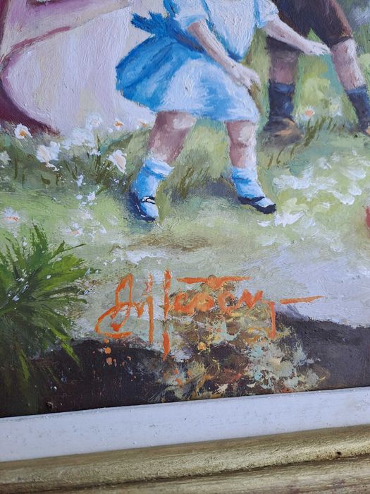 tablou pictura pe panza semnat C Nitescu