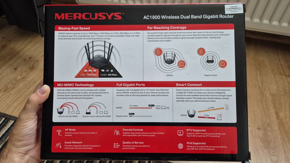 Router Mercusys MR50G AC1900 Dual Band