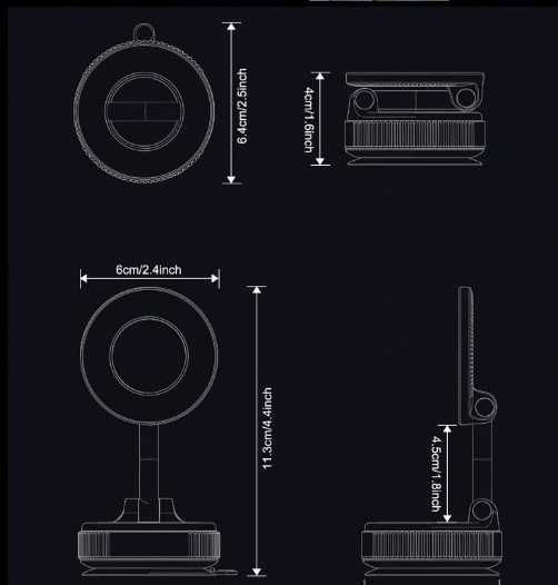 Стойка №5091-1 вакуумна магнитна стойка, регулируема на 360°, сгъваема