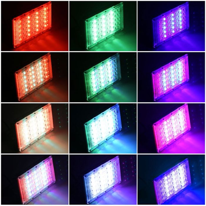 Proiector led slim rgb 50W/220v - 4500 lumeni - IP65, cu telecomanda