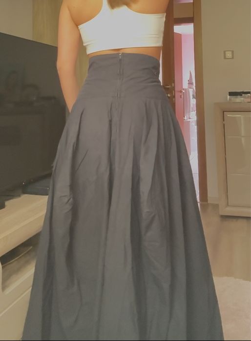 Пола с висока талия дълга