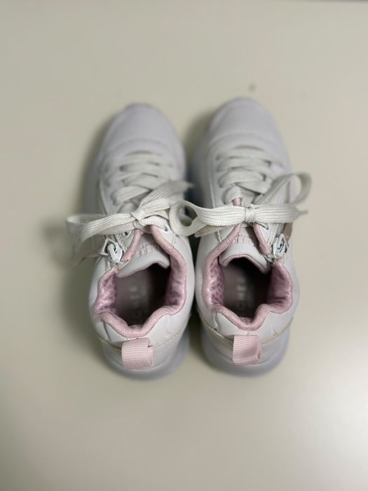 Skechers adidași sport albi fete cu fermoar și șireturi, mărimea 30 (19 cm)