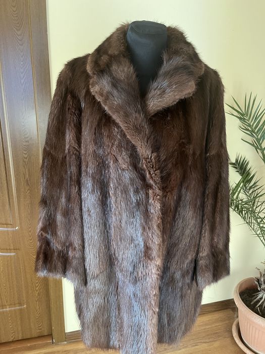 Haina de blana naturala de nurca vizon impecabila
