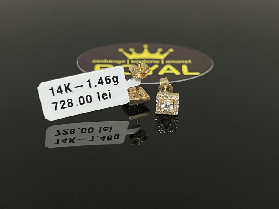 Bijuteria Royal CB : Cercei dama aur 14k 1,46 grame