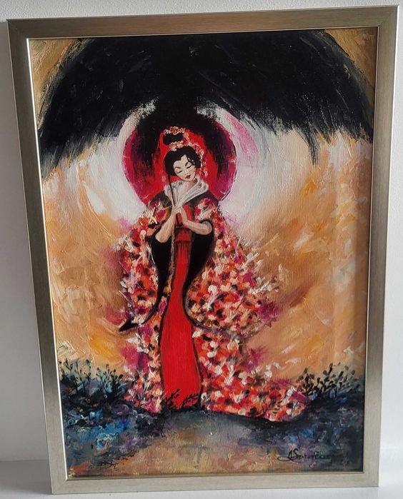 Cadou elegant si decorativ, modern nou, decorativ-GHEISA-pictor roman