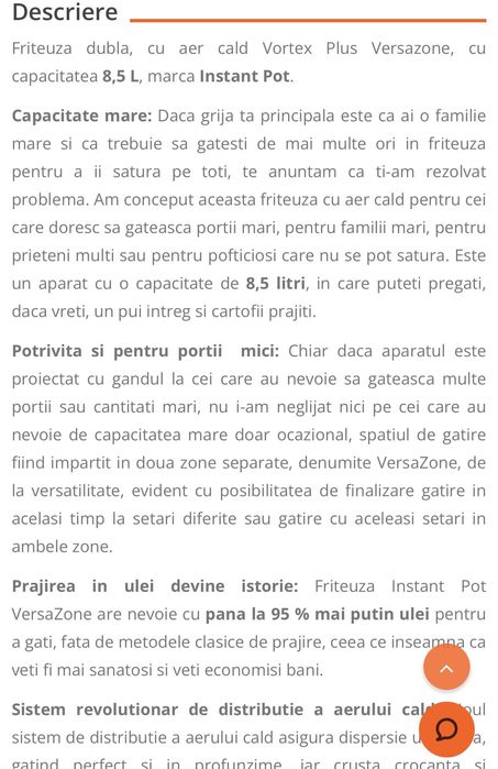 Friteuza instant pot