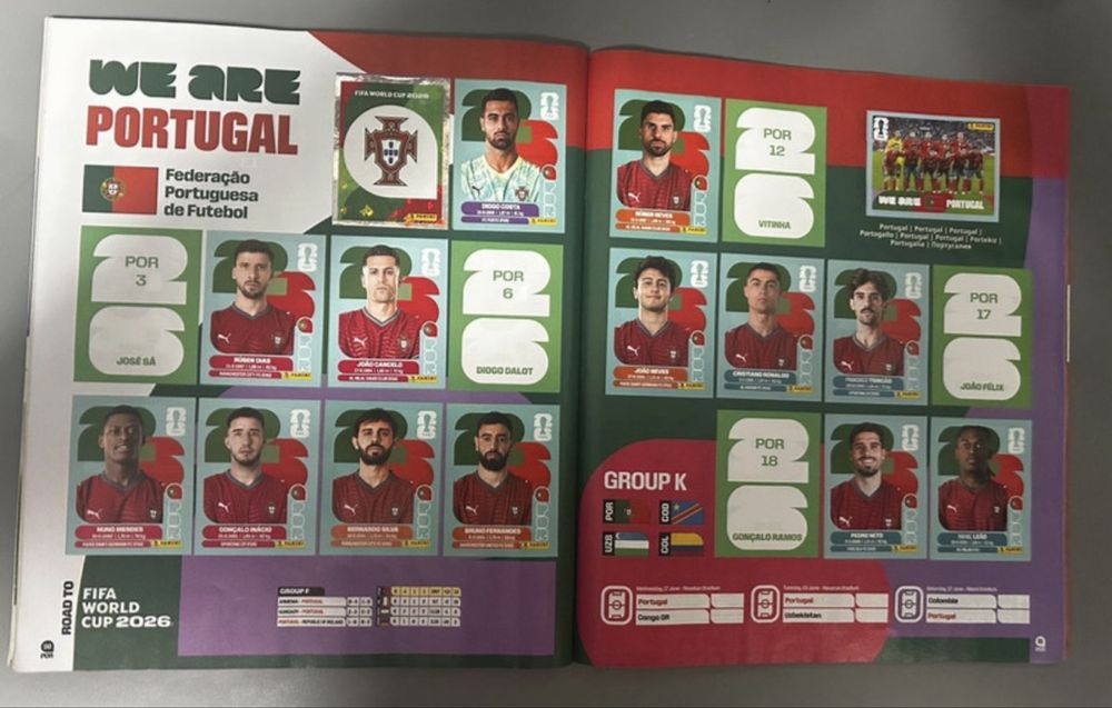 Panini World Cup 2026 Album 70% completat(685/980) + 205 Dubluri + Pocket Tin