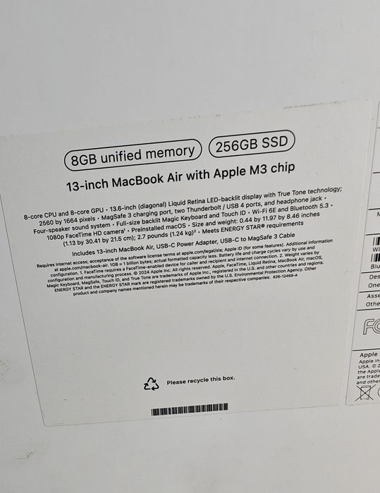 Apple MacBook Air M3 Чип | 98% Акб | Макбук Эйр 13 М3 Чип