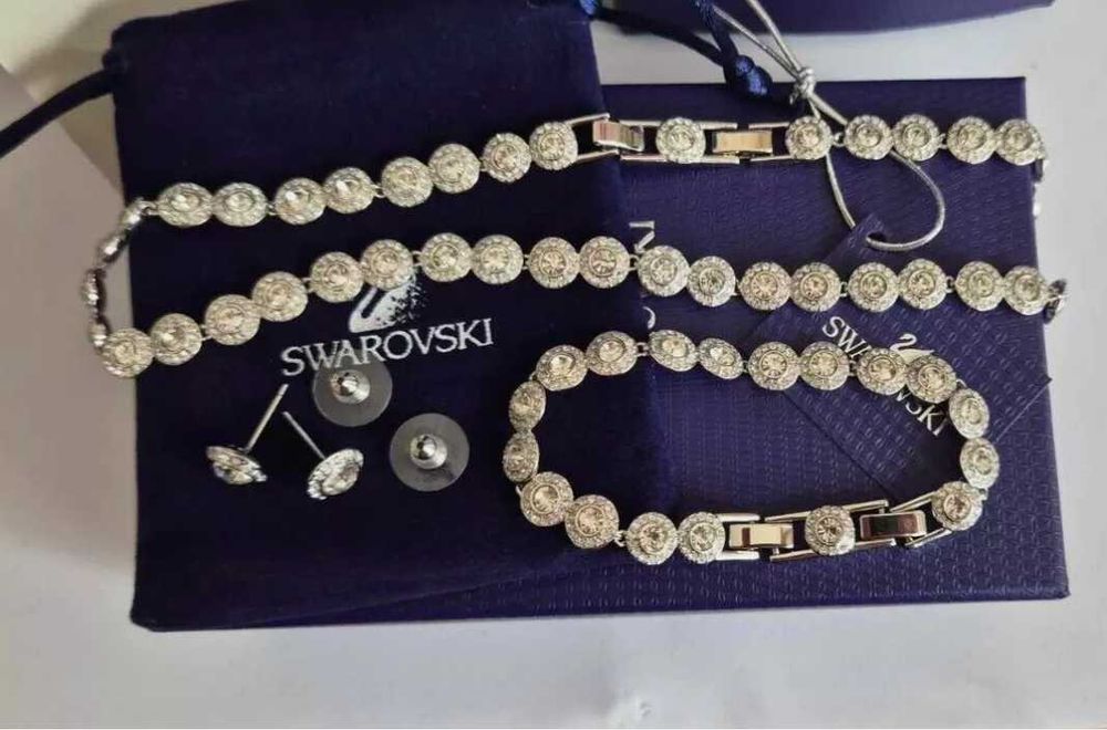 Set Swarovski Angelic Argintiu - Colier/Bratara/Cercei