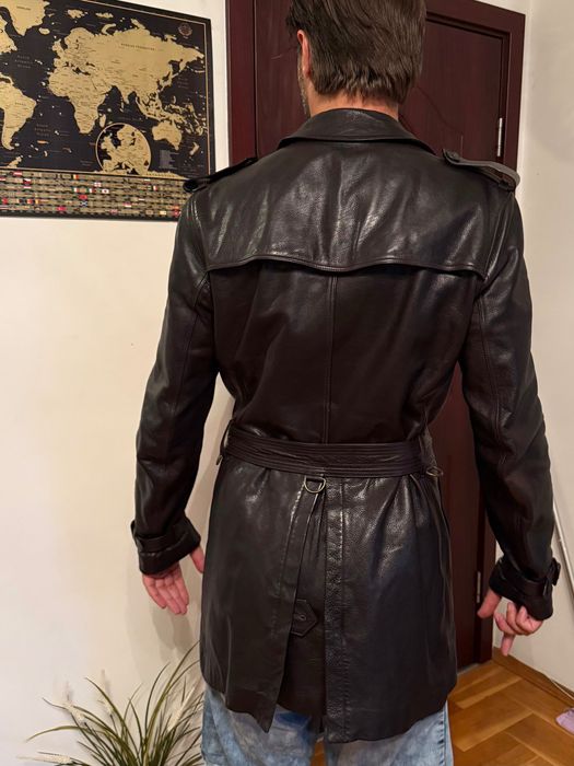 Burberry Leather Trench Coat MADE IN ITALY / Burberry Кожен Тренч (Шлифер) MADE IN ITALY
