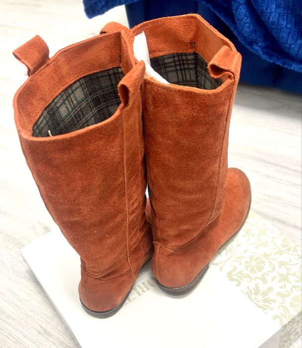 Cizme din piele intoarsa naturala Noi