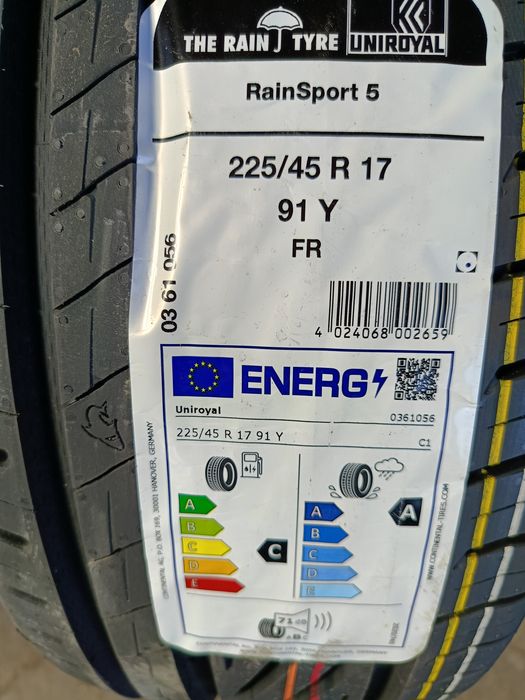 НОВИ ЛЕТНИ -2026г.-17цола-225/45-1бр.-89€-."UNIROYAL"-с монтаж и баланс