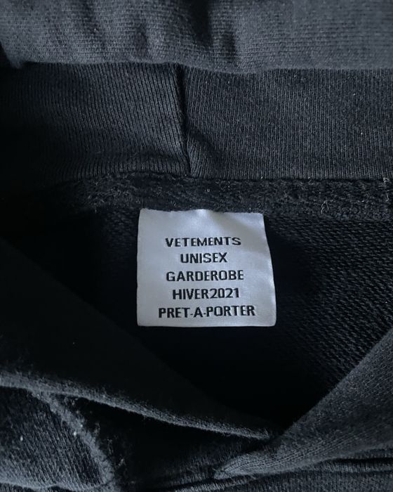 VETEMENTS черен суичър