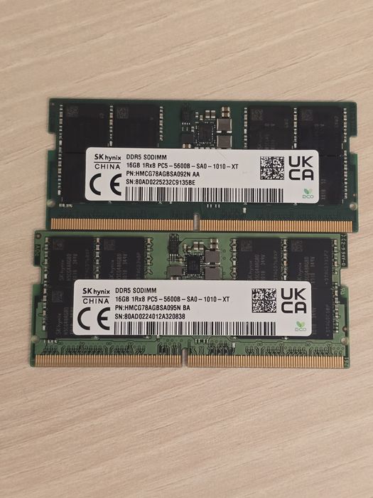 Kit Ram DDR5 laptop 2*16gb 5600mhz