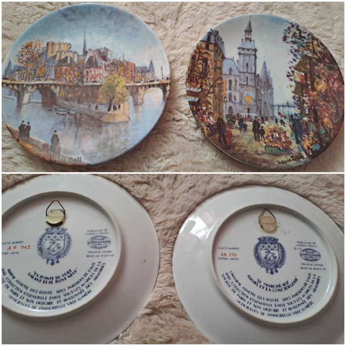 Farfurii decorative Limoges editie limitata pictate manual