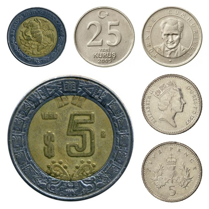 Монети от различни държави