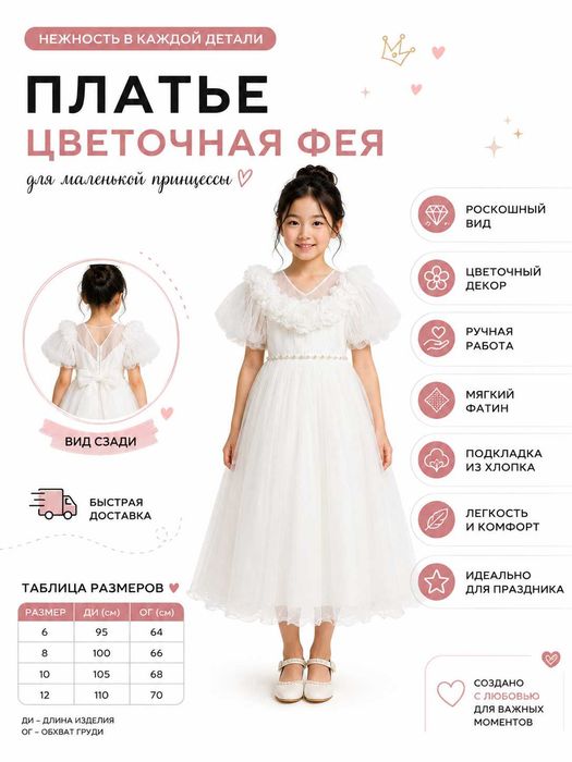 детские атласные платья