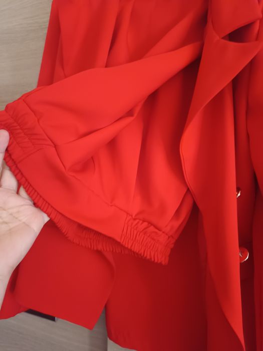 Costum femei Sacou și pantaloni rosu