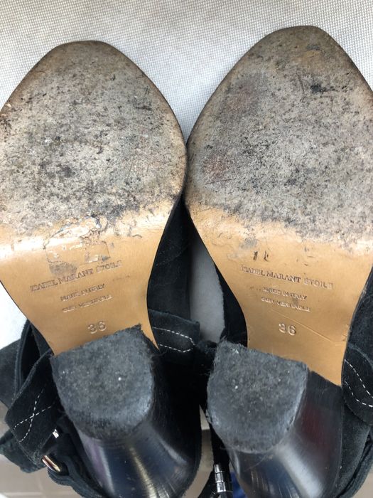 Ghete/ Ciocate Isabel Marant din piele intoarsa, 36