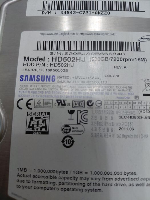 Продам 2hdd и 2 озу