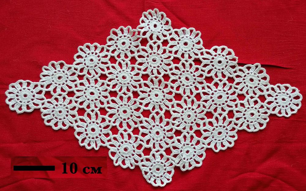 Ръчно плетени на една кука памучни покривки, дантели, яки