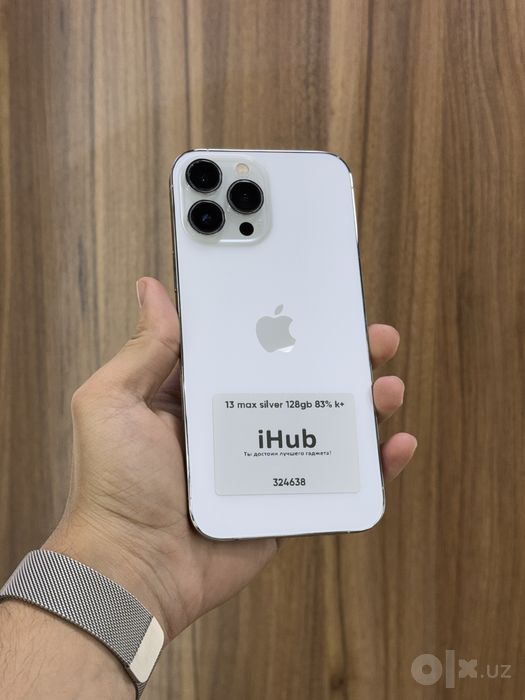 iPhone 13 pro max silver 83% k+