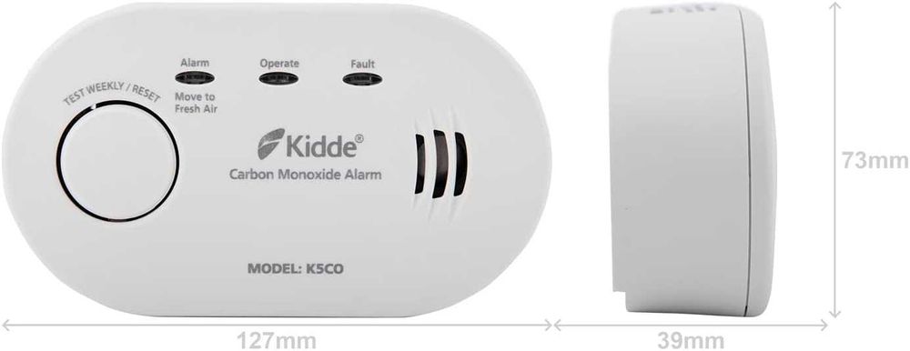 Detector monoxid de carbon, Kidde, Alb,sigilat
