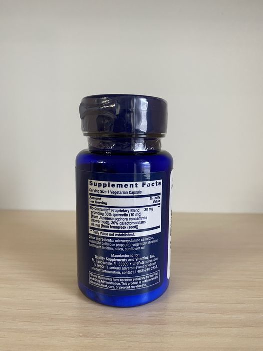 Био-кверцетин Life Extension кверцетин 30 капсул