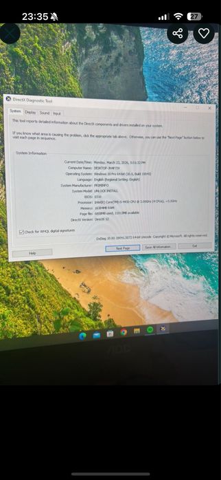 PC Gaming + Monitor 144hz Aoc, setup full