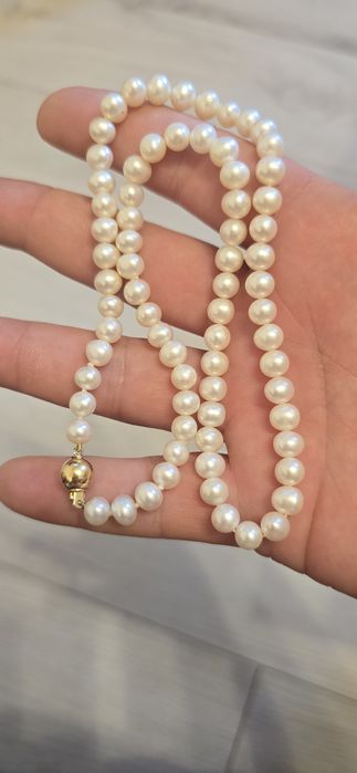 Aur 18 k cu perle naturale okazie