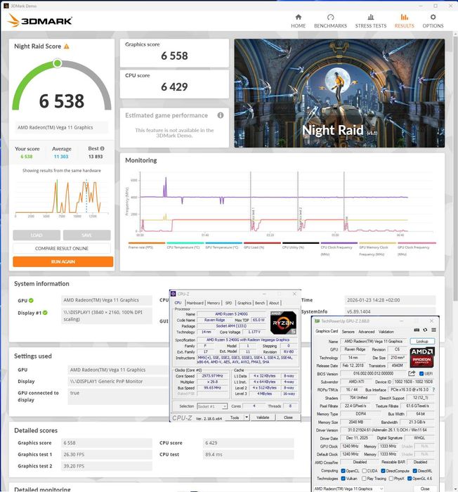 PC Gaming folosit Ryzen 5 2400G AMD Vega 11, 8gb ddr4, Segotep ssd hdd