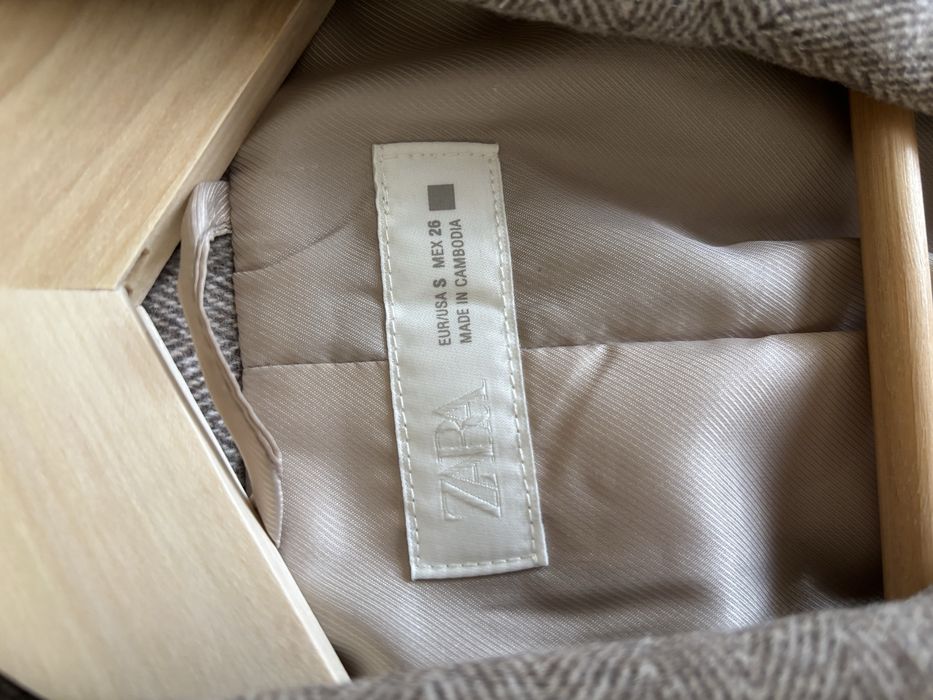 Вълнено сако, палто Zara herringbone
