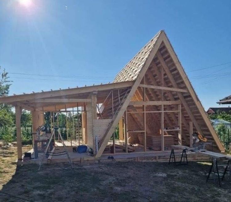 А фрейм модульный дом