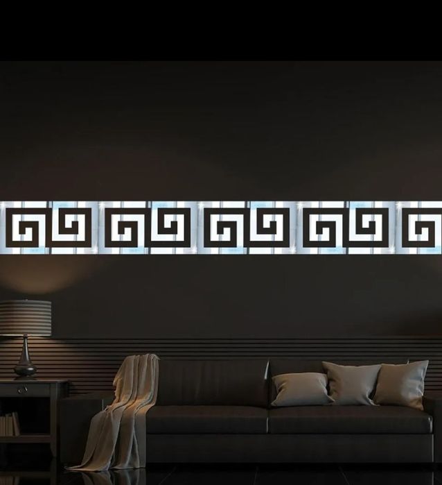 3D Огледален стикер VERSACE  плексиглас  за декорация на стоя и бан