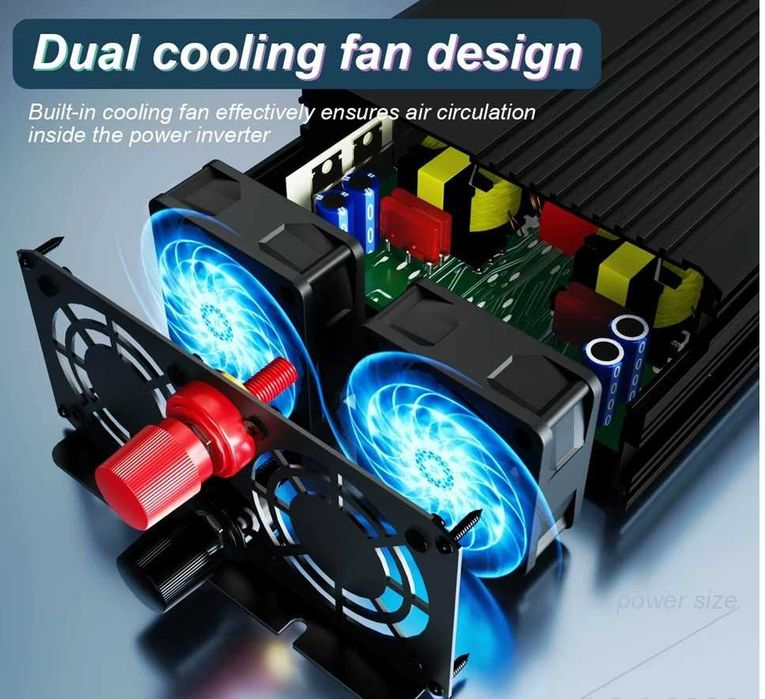 Invertor Houli 24V sau 12V 5000W Sinus  priza USB