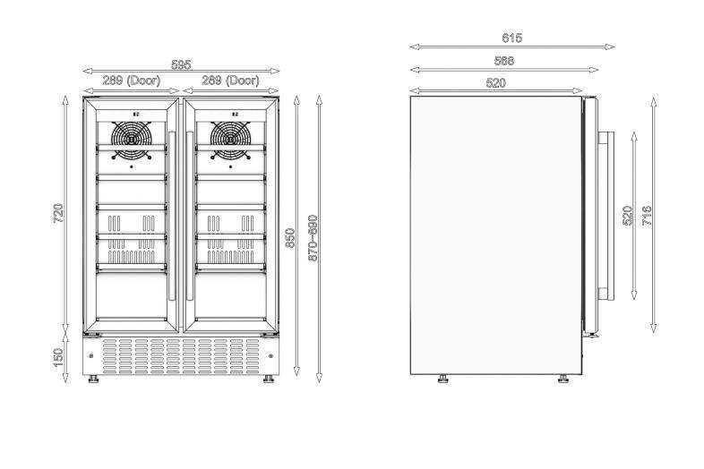 Нов! Виноохладител, винарна за 36 бутилки