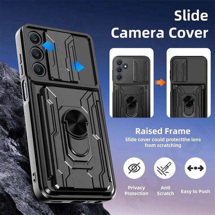 Samsung Galaxy A57 A17 A56 A26 A16 A55 A15 A25 / RING CARD SLOT кейс