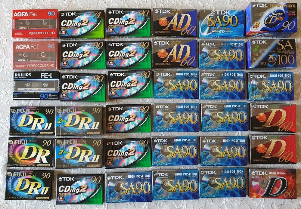 Нови аудио касети TDK MA-R,  Sony, Fuji, Denon, BASF, JVC, Maxell