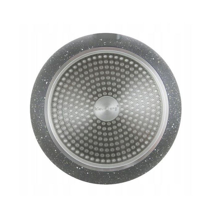 Tigaie din aluminiu, marmorata, gri, 28 cm, Klausberg