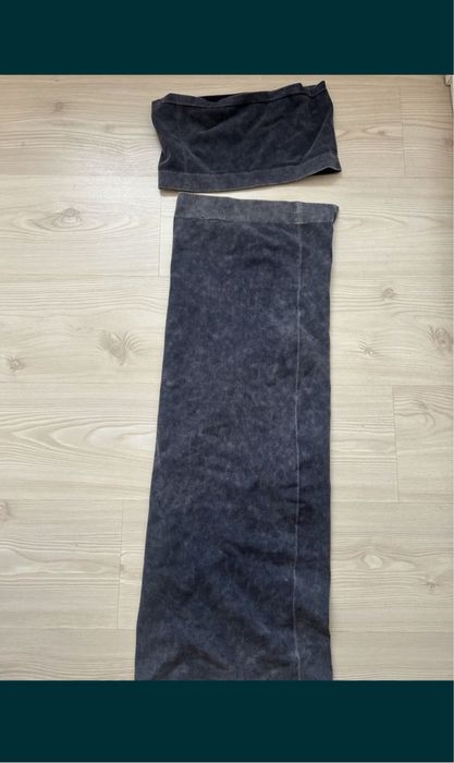 Сив комплект от 2 части- пола и топ