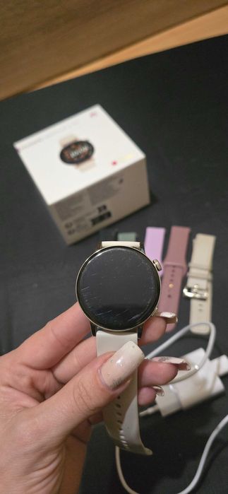 Часовник HUAWEI WATCH GT3 Gold Stainless Case White Leather Strap 42MM